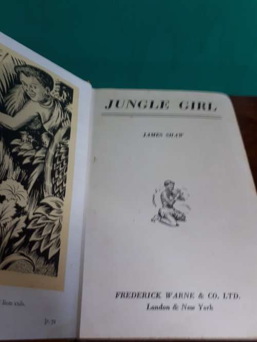 Jungle Girl by James Shaw 1952 First Edition
