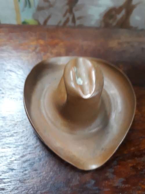 Vintage Copper Cowboy Hat Ashtray