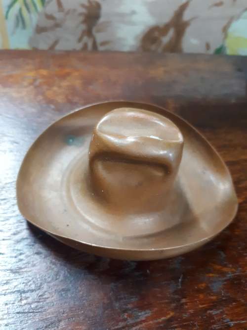 Vintage Copper Cowboy Hat Ashtray