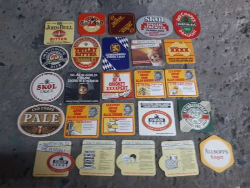 Set of 25 Retro British Pub Coasters