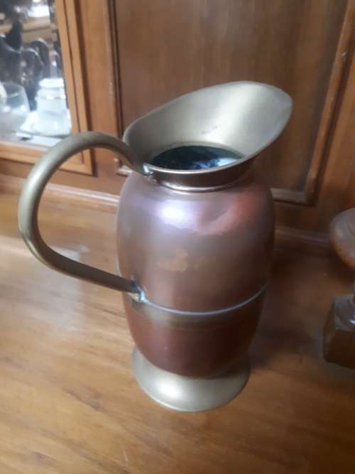 Vintage Brass And Copper Cider Jug