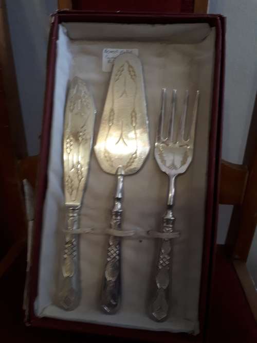 Vintage Plated Carvery Set In Box