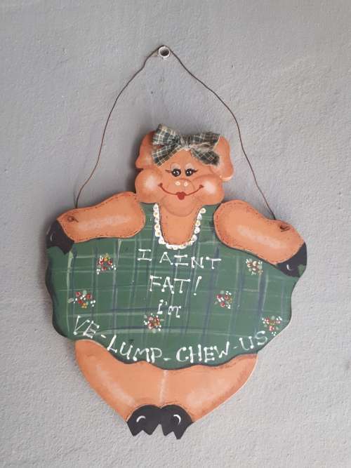Retro Painted Wooden Wall Hanging