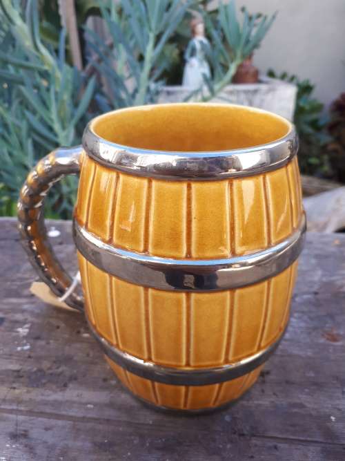 Vintage Barrel Shaped Wade England Beer Mug