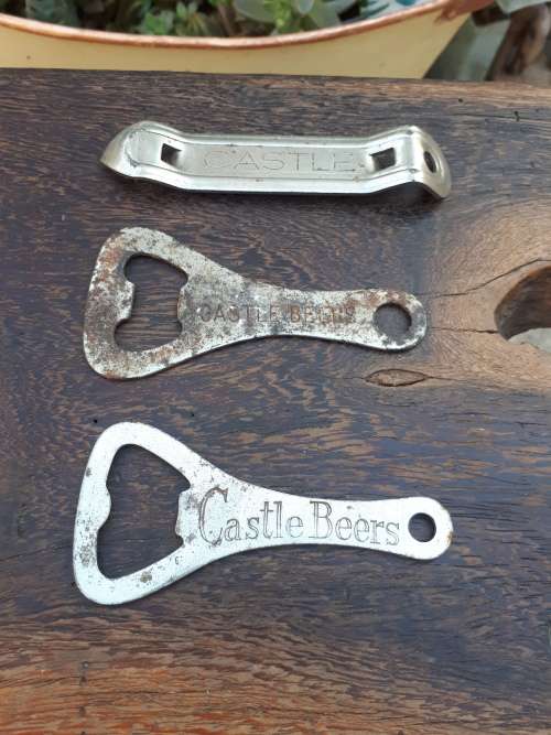 3 x Vintage Castle Beers Bottle Openers