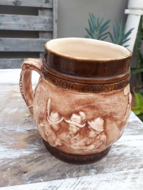 Large 1960`s Mona Italy Ceramic Glazed Tankard