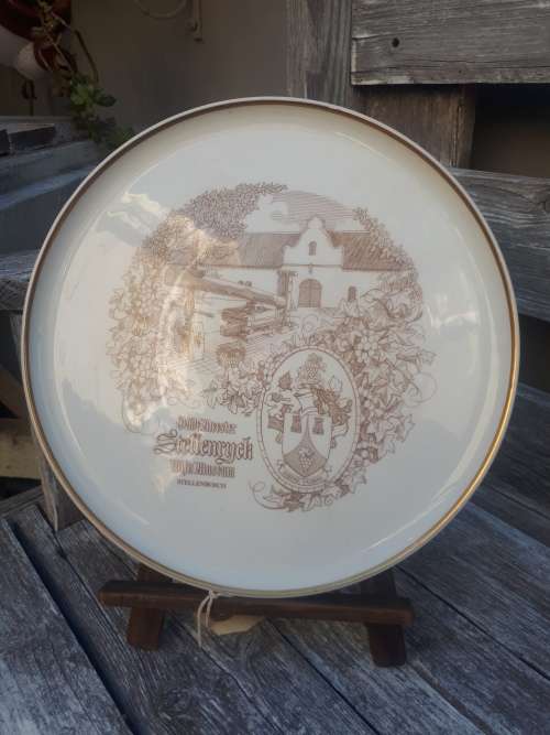Huguenot SA Oude Meester Wijn Museum Plate on Stand