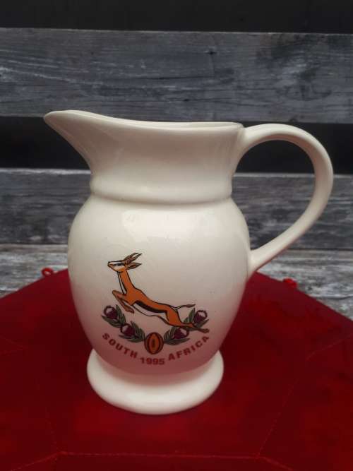 South Africa 1995 Springbok Rugby Ceramic Water Pitcher