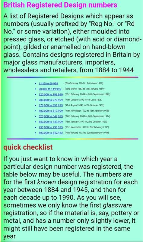 British Registered Glass Bowl Rd 724094 (1917-1929)
