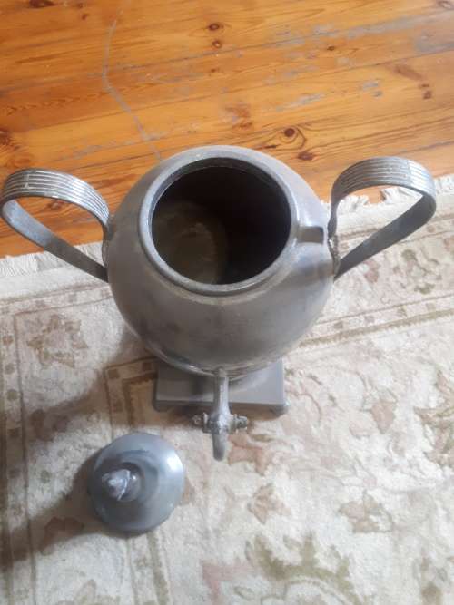 Large Edwardian Pewter Samovar