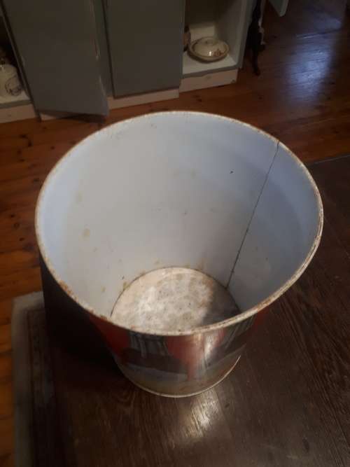Retro Contemporary Enamel Coca Cola Waste Paper Bin