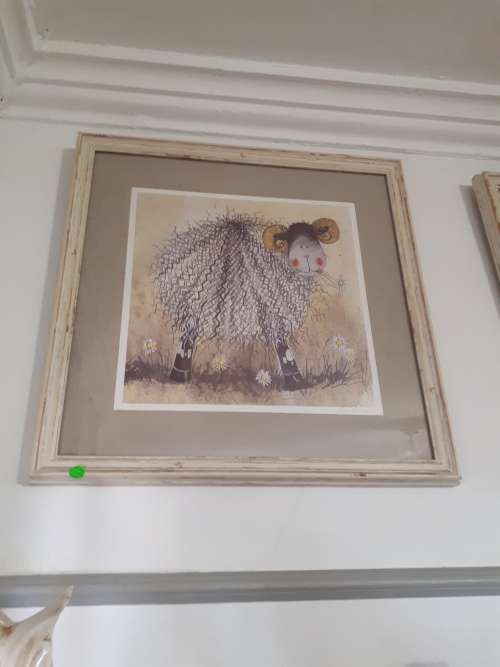 Alex Clark Signed Framed Print - Sheep