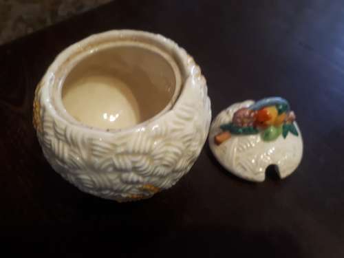 Vintage Clarice Cliff Sugar / Jam Pot