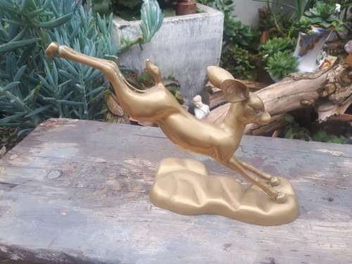 Stunning Vintage Brass Deer