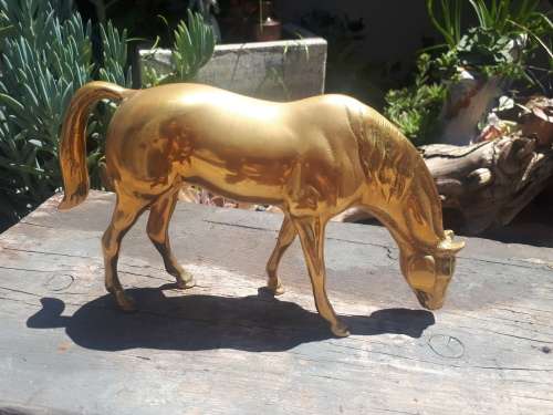 Vintage Solid Brass Horse