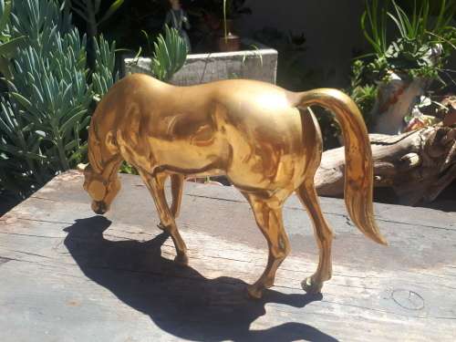 Vintage Solid Brass Horse