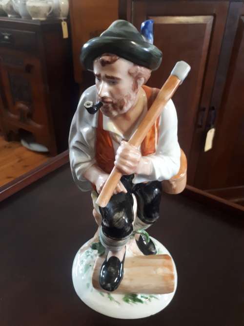 Vintage Dresden Germany Porcelain Figure `The Woodcutter`