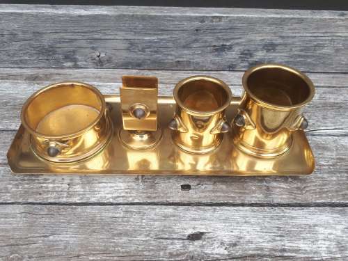 Vintage Brass Letter / Stationary Set
