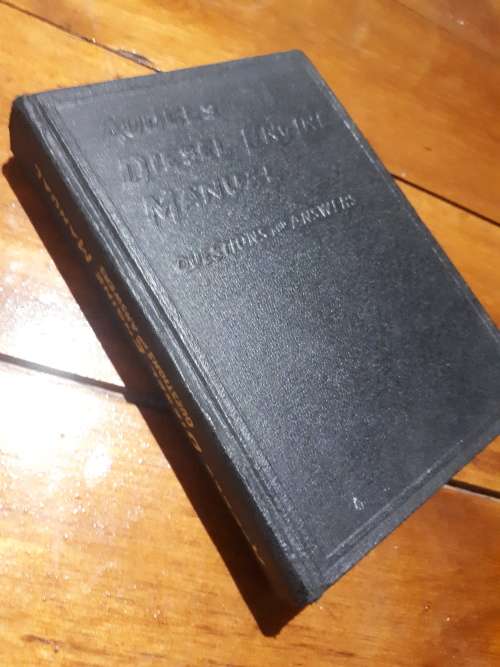 Audels Diesel Engine Manual Questions And Answers 1962 Hardcover