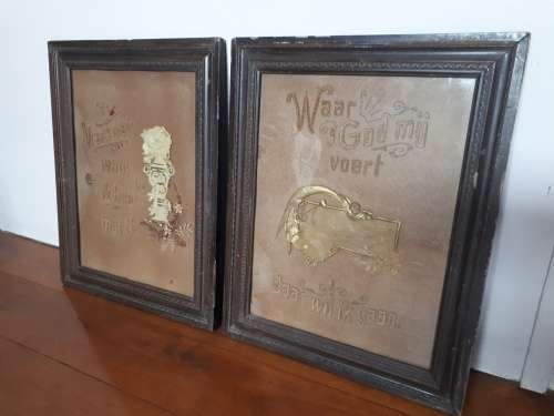 Circa 1899 Dutch Handmade Embroideries Framed