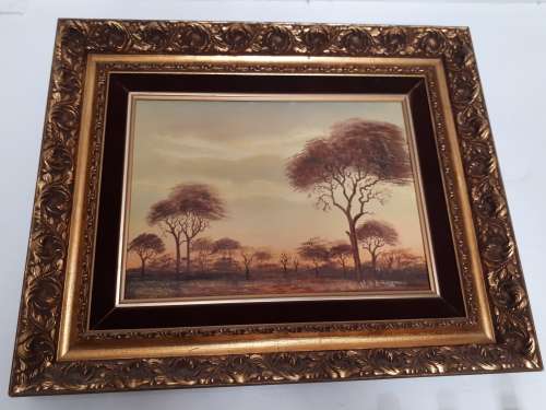 D.R Liebenberg SA Artist (1956 - ) Oil On Board Signed @ Dated 1982