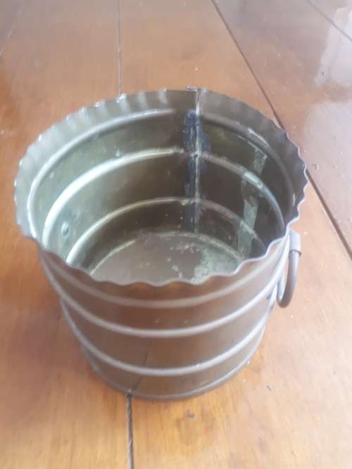 Vintage Brass Planter With Side Handles