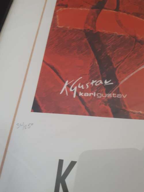 Karl Gustav Popular SA Artist 1965 - Framed Limited Numbered Signed Print