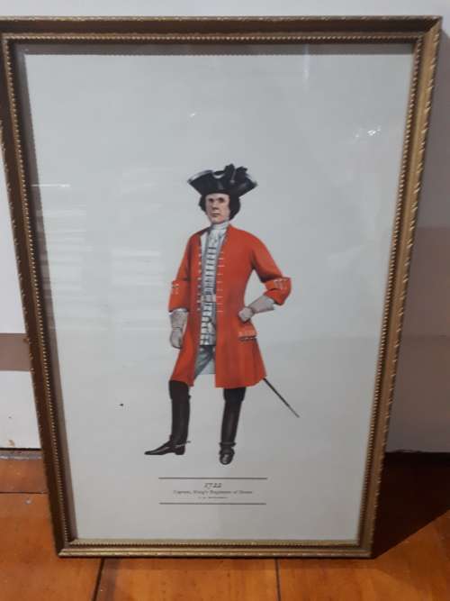 P.H. Smitherman Vintage Framed Print `1722 Captain, Kings Regiment of Horse