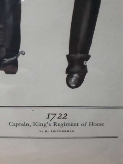 P.H. Smitherman Vintage Framed Print `1722 Captain, Kings Regiment of Horse
