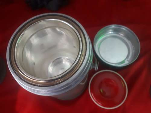 1960`s Shing Industrial Factory Enamel Thermal Flask