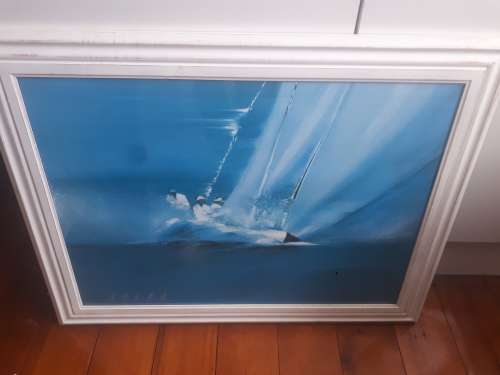 Popular French Artist Victor Spahn 1949 - ) Large Framed Signed Print