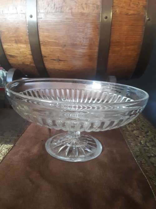 Stunning Czechoslovakian Cut Glass Sweet Dish