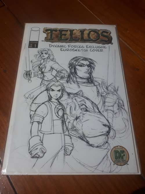 TELLOS #1 (1999) Eurosketch Cover With Limited Series Certificate