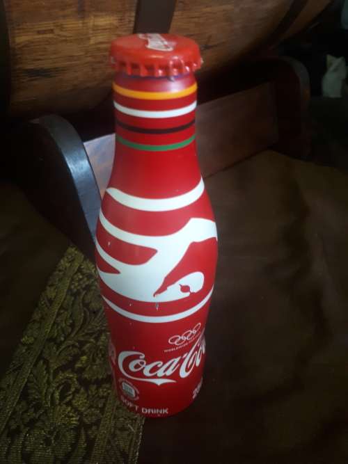 Collectable 250ml Sealed Coca-Cola Olympics Swimming Bottle