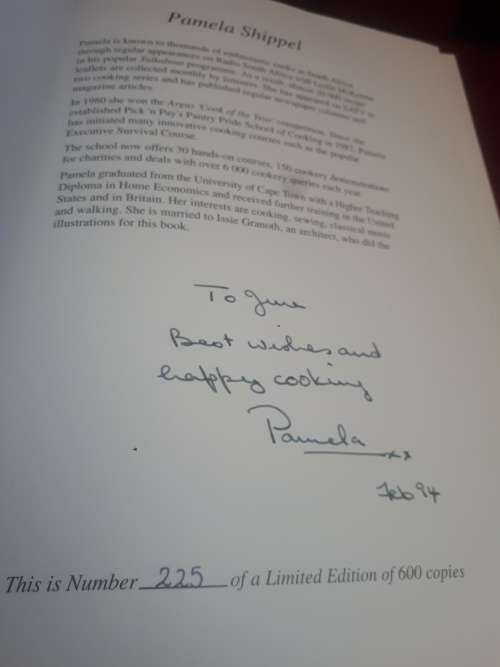 My Way With Food - A Practical Guide To Cooking by Pamela Shippel Limited Edition No 225 of 600