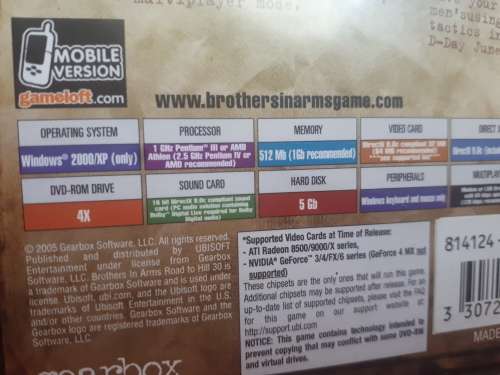 Brothers In Arms `Road To Hill 30` PC