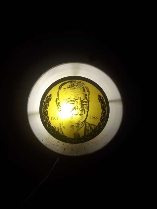 Rare & Highly Collectable H.F. Verwoerd 1901 - 1966 Commemorative Enameled Wall Light
