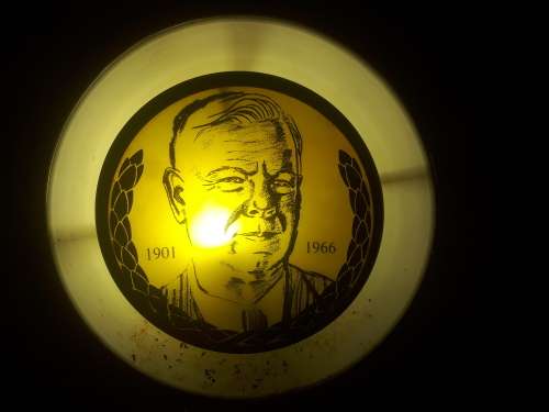 Rare & Highly Collectable H.F. Verwoerd 1901 - 1966 Commemorative Enameled Wall Light