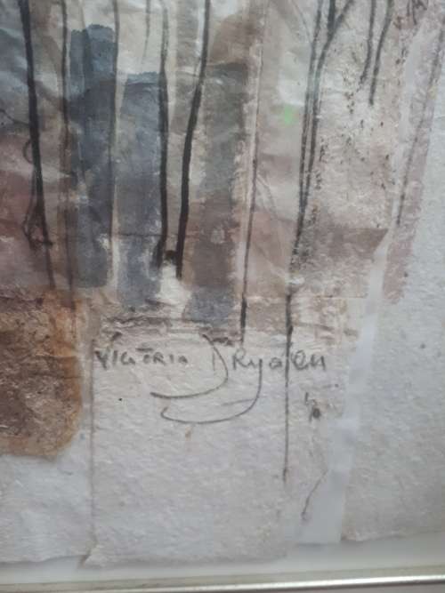 Large Beautifully Framed Mixed Media Artwork by Popular SA Artist Victoria Dryden - Signed