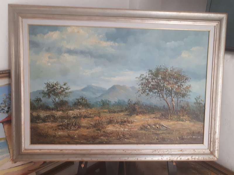 Stunning Oil on Board `Landscape` by SA Artist P. Kendall Signed And Dated 86`