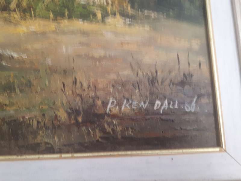 Stunning Oil on Board `Landscape` by SA Artist P. Kendall Signed And Dated 86`