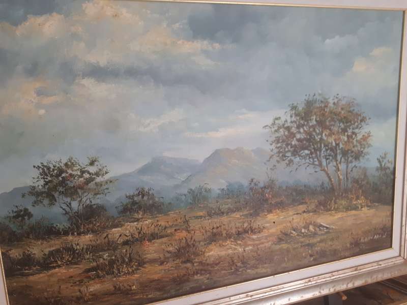 Stunning Oil on Board `Landscape` by SA Artist P. Kendall Signed And Dated 86`