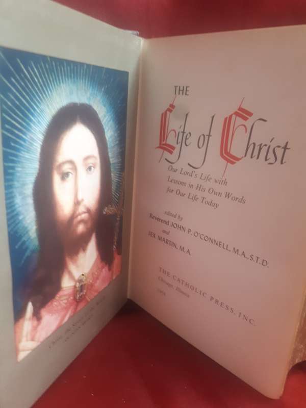 Beautiful 1958 Leather Bound `The Life of Christ` In His Own Words - Illustrated