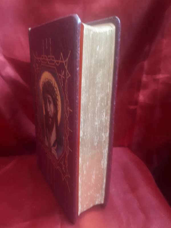 Beautiful 1958 Leather Bound `The Life of Christ` In His Own Words - Illustrated