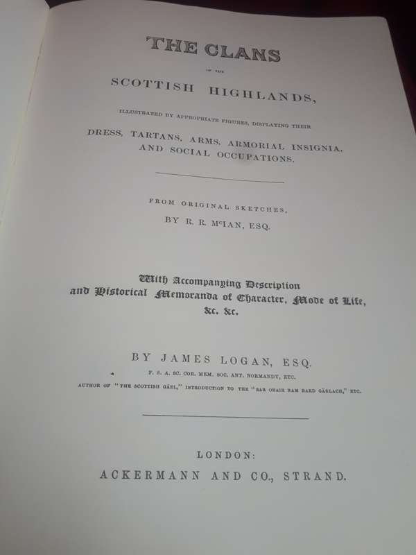 R.R. McIAN`S THE CLANS OF THE SCOTTISH HIGHLANDS