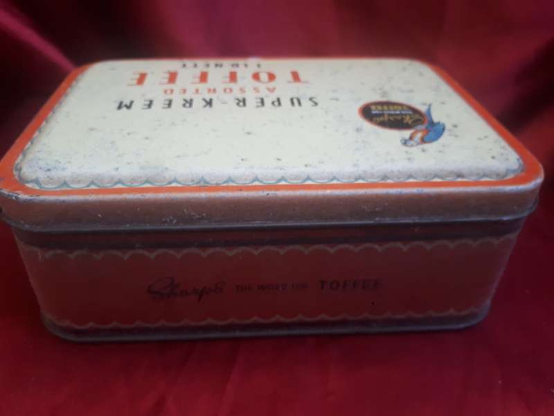 1940`s Sharps Super Kreem Assorted 1 lb Toffee Tin