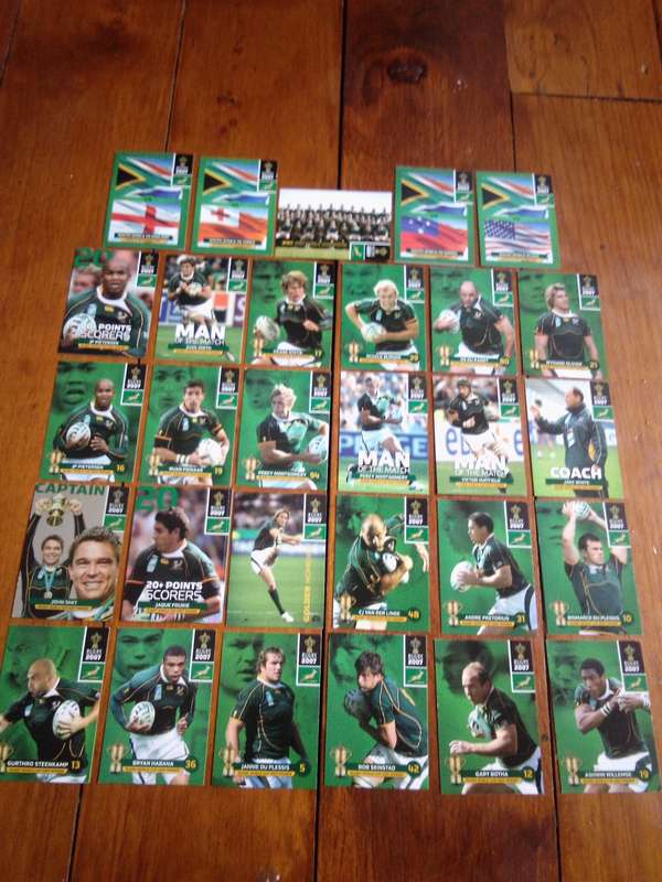 31 X RUGBY WORLD CUP 2007 COLLECTORS CARDS