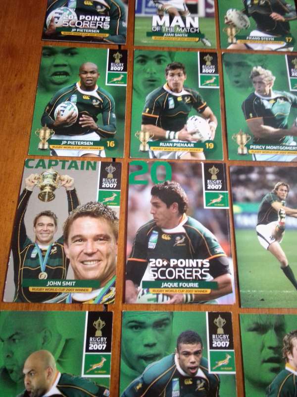 31 X RUGBY WORLD CUP 2007 COLLECTORS CARDS
