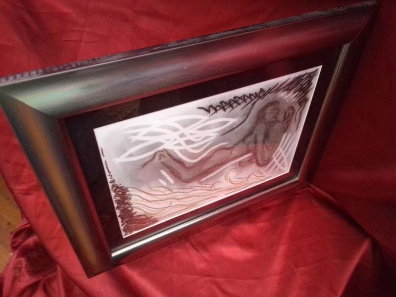Stunning Framed Pastel Artwork `Two Nude Ladies` - Not Signed
