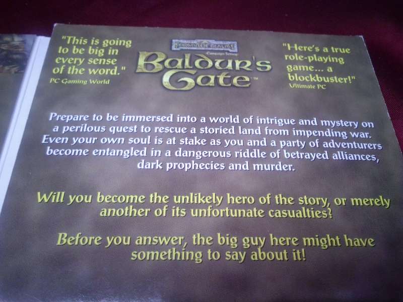 RARE !! 1998 Dungeons & Dragons Baldur`s Gate First Release 5 Disc Set in Original Sleeve